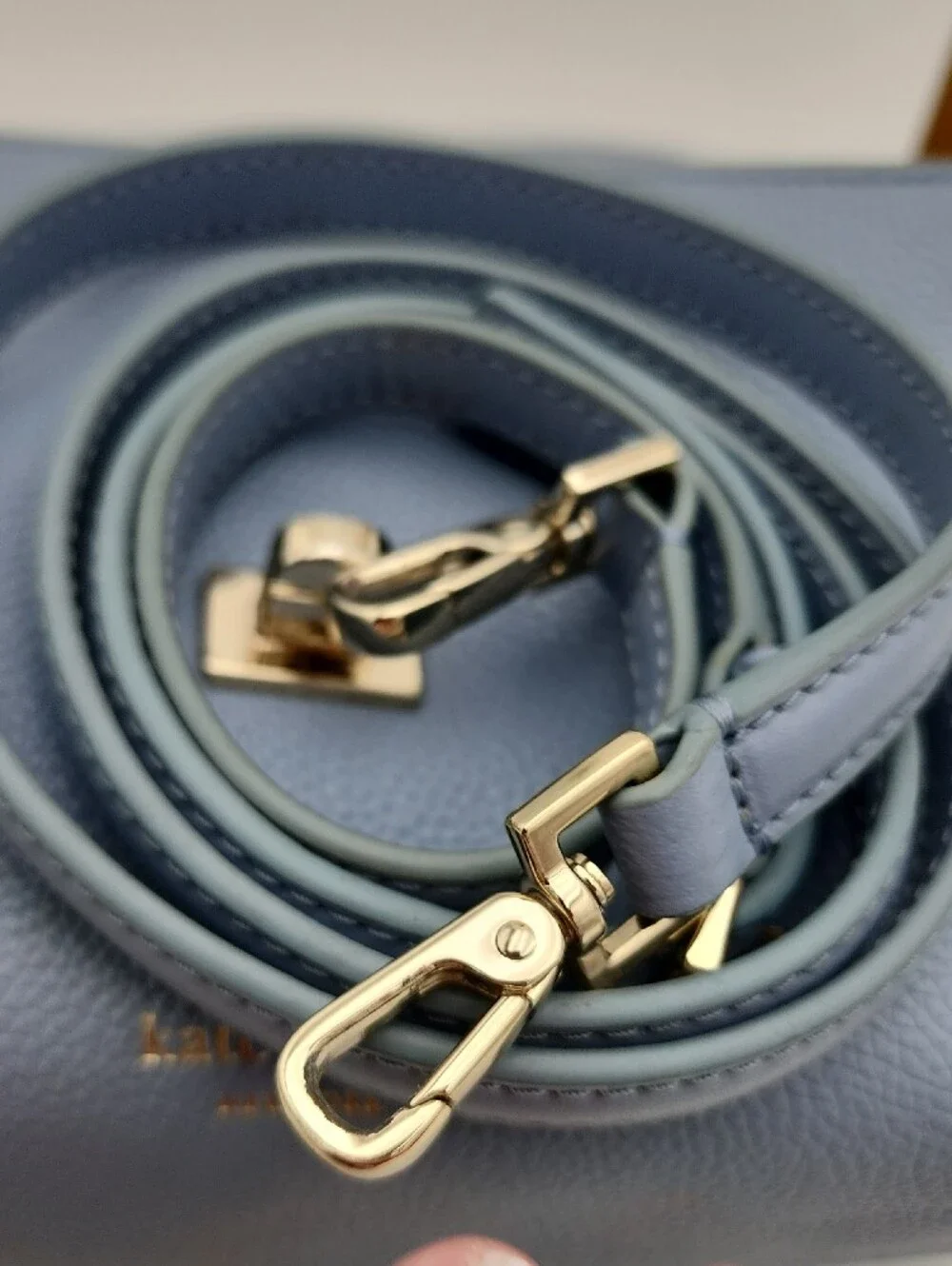 kate spade Powder Blue Pearl-Embellished Leather Satchel